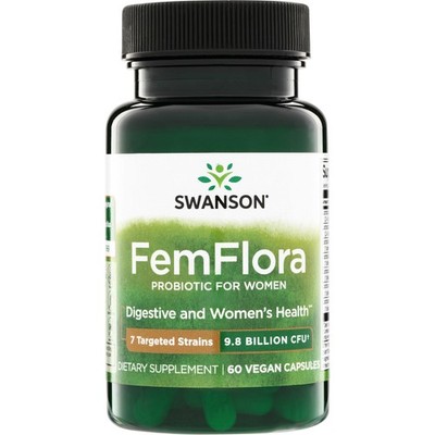Swanson Probiotics Femflora Probiotic for Women 9.8 Billion Cfu Capsule 60ct