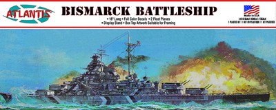 Atlantis Models 1/618 German Navy Bismarck 16 Zoll Size Plastikmodell Atlancm300