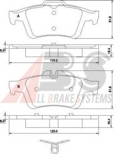 Fits A.B.S. 37477 Brake Pad Set, disc brake  ⭐UK Stock⭐