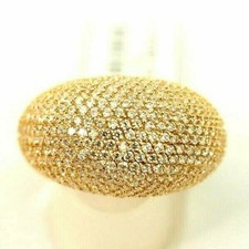 Beautiful Ladies 425 Stone Cubic Zirconia Dome Ring Sterling Silver New 365.00