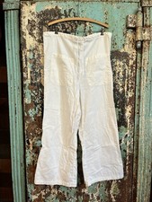Vintage Wide Leg Sailor Style Pants Adjustable Waist