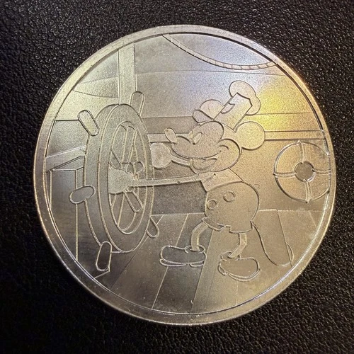 Steamboat Willie Captain .999 1 Oz Silver BU Round . R4