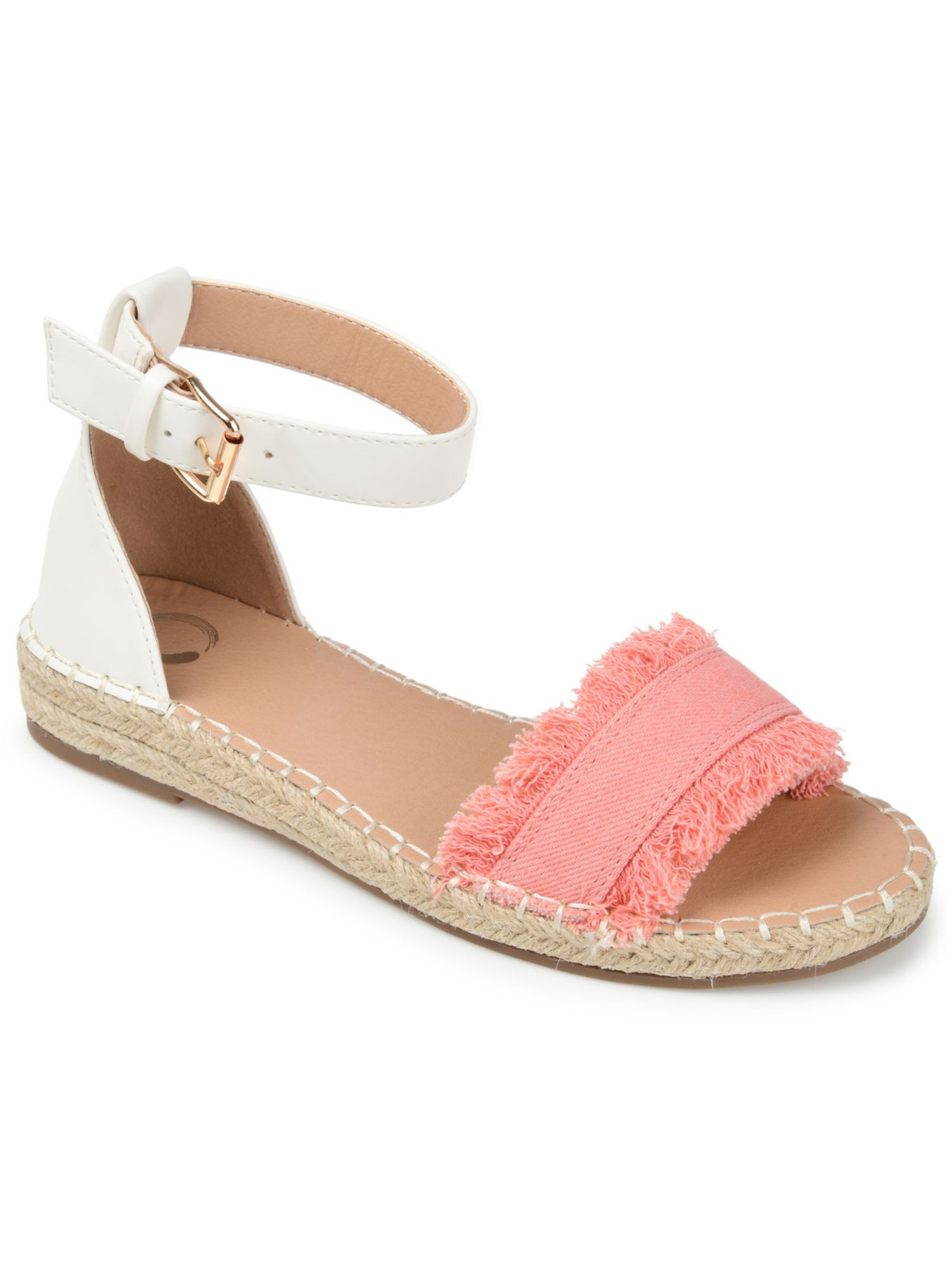 JOURNEE COLLECTION Womens Pink Tristeen Open Toe Wedge Espadrille Shoes 9.5