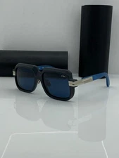 Cazal Sunglasses Legends Matt Blue Gray Square Bold Glasses