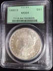 1880-S- Morgan Silver Dollar- MS64- OGH