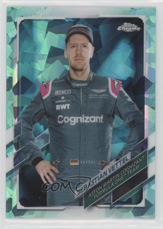 2021 Chrome Sapphire Edition Formula 1 F1 Racers Aqua 7/99 Sebastian Vettel 3f0