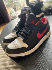 NIKE MENS AIR JORDAN 1 LOW SNEAKERS - 'WHITE TOE' - US8 - 2022