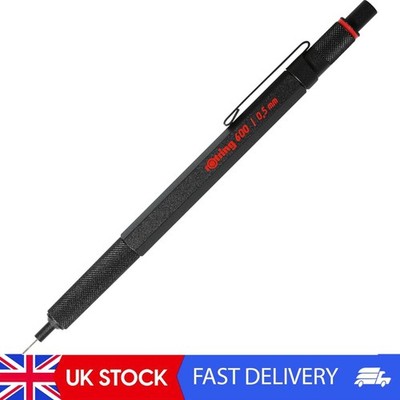 600 Druckbleistift | 0,5 mm | Schwarz Ganzmetallgehäuse Drehbleistift |