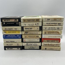 Lot of 24 Untested 8 Track Tapes - Country Music - Not Serviced - Sold As Is