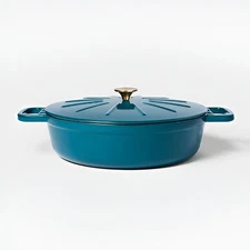 Enameled Cast Iron Braiser Teal - Tabitha Brown
