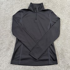 Spyder Womens Quarter Zip Pullover Small Black Stretch Athletic Base Layer Top