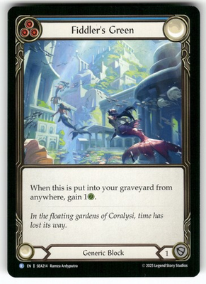 #ad Fiddler#x27;s Green Blue Rare High Seas SEA214 NM Normal $1.79