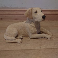 Sandicast Golden Labrador Dog Figurine Animal Ornament Sandra Brue 382 yellow