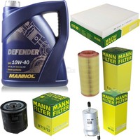 MANN-FILTER Inspektionspaket 5L MANN-FILTER Defender 10W-40 FüR Audi A2 1.4
