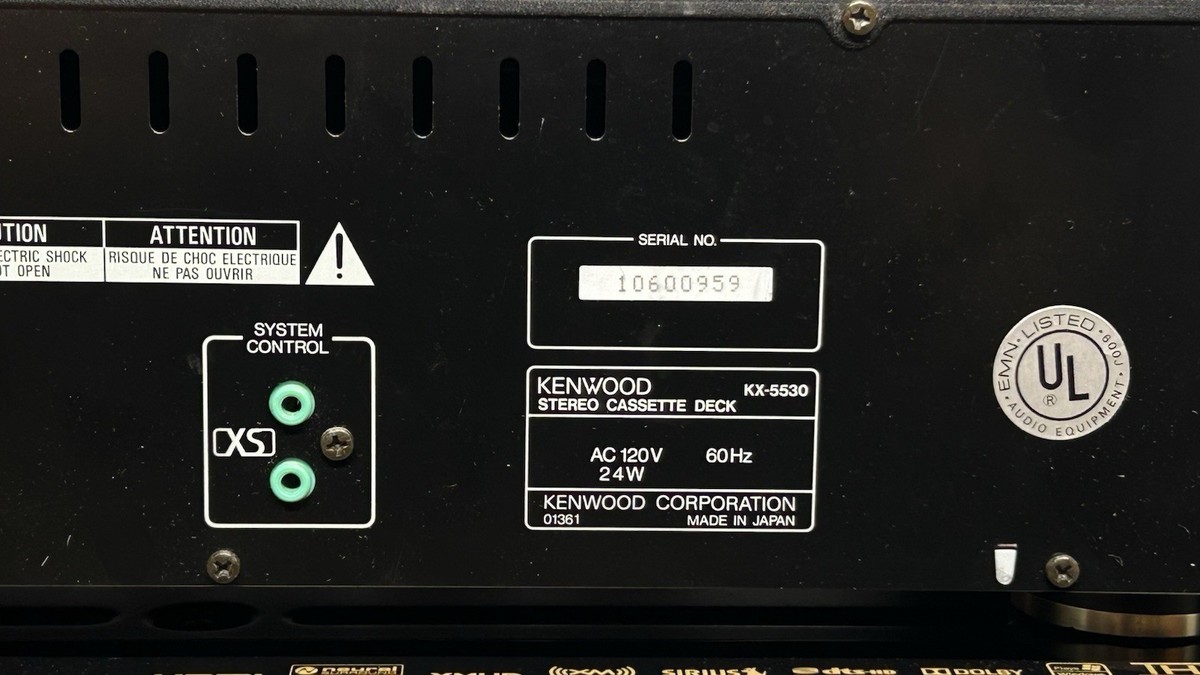 Kenwood Kx-5530 Auto Reverse Stereo Cassette Deck for sale online