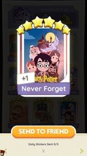 Never Forget 6 STAR STICKER AVAILABLE HARRY POTTER ALBUM