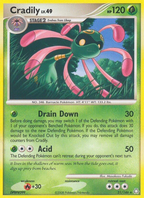 Cradily Reverse Holofoil Legends Awakened 21/146 Pokemon