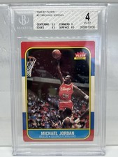 MICHAEL JORDAN BGS 4 VG-EX 1986-87 FLEER BASKETBALL  #57  Rookie Card RC BULLS !. rookie card picture