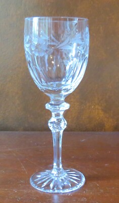 Miller Rogaska Signed Country Garden 7 ¾  Tall Wine Goblet(s)