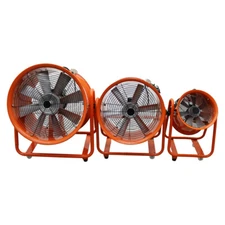 Variety Size Axial Fan Cylinder Pipe Spray Booth Paint Fumes Blower 12 -24 in