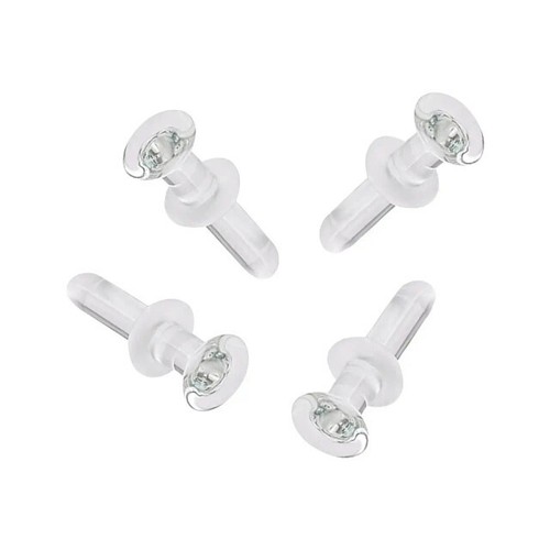 Clear Gorilla Glass Straight Flat Back Labret Studs Piercing Retainer 8G to 20G - Picture 11 of 23