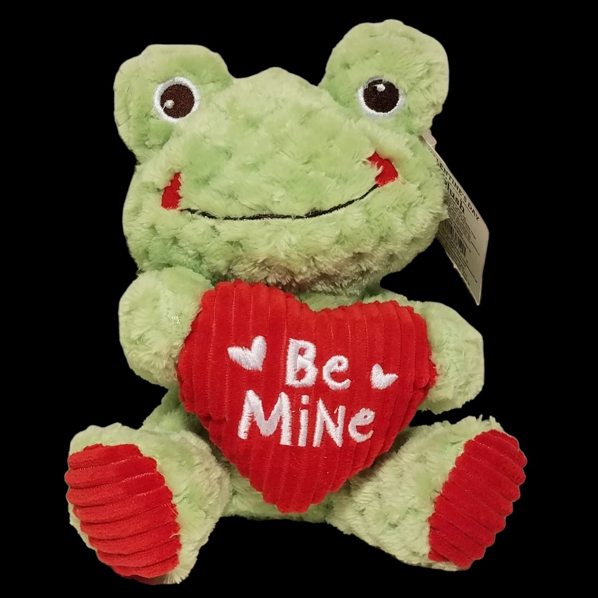 VALENTINE'S DAY SWEETHEART GREEN FROG PLUSH Stuffed Animal Toy BE