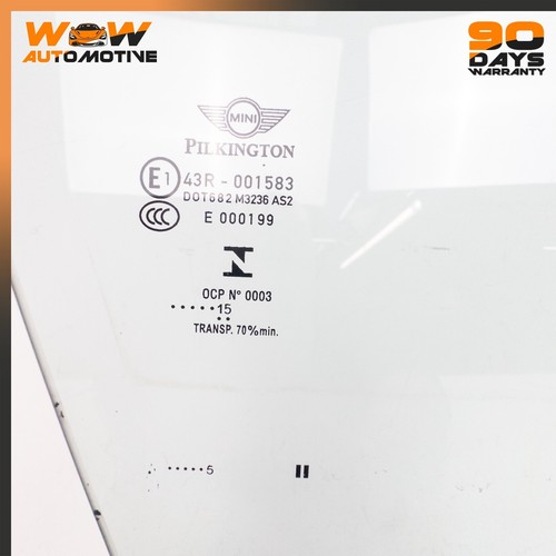 10-16 MINI COOPER COUNTRYMAN R60 FRONT RIGHT PASSENGER SIDE DOOR WINDOW GLASS OE - Picture 4 of 6