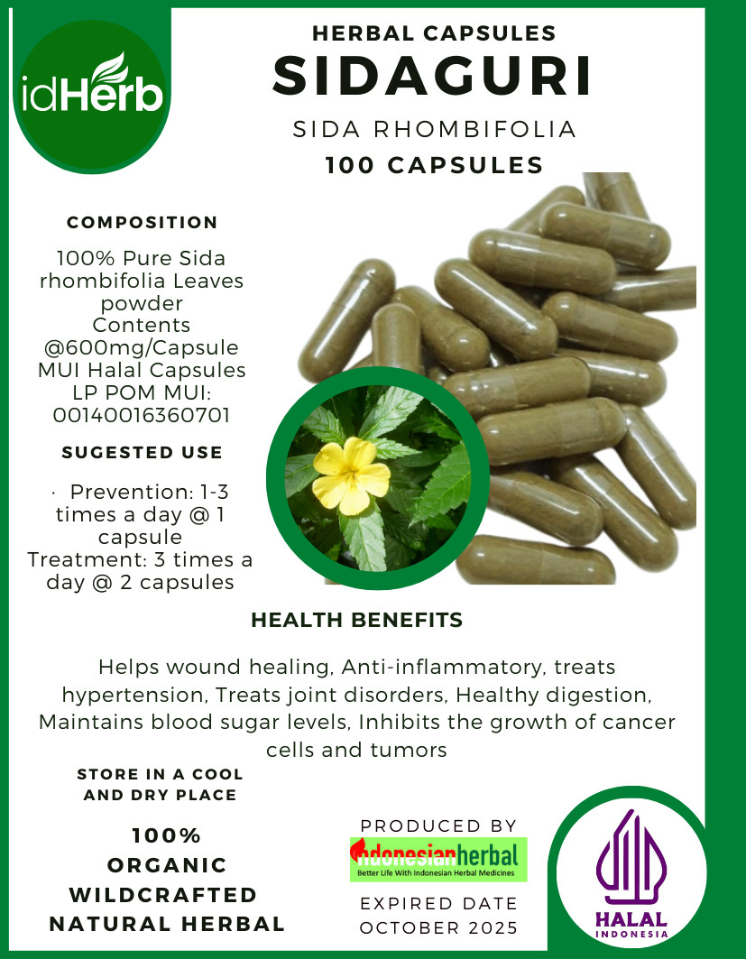 CAPSULE Sida Rhombifolia Sidaguri Natural Premium Organic Herbal
