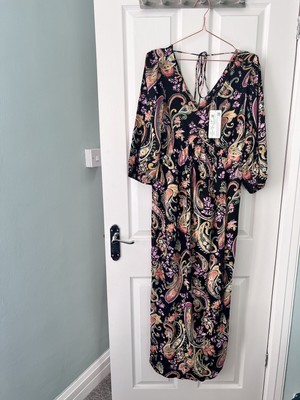 Matalan Black Paisley Midi Dress