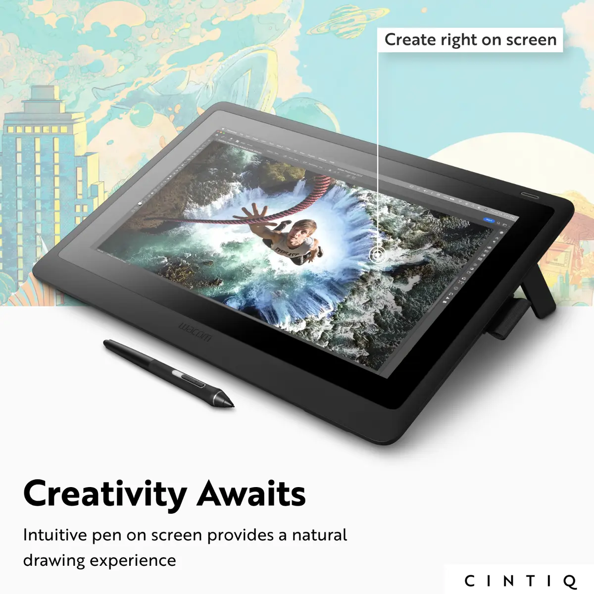 Wacom Cintiq 16 Drawing Tablet with Screen, New