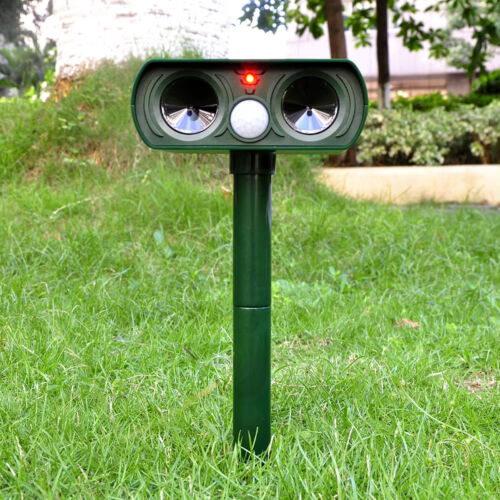 Outdoor Solar Animal Repeller Ultrasonic Pest Repellent for Cats, Birds, Deer - Picture 3 of 13