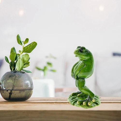Resin Funny Peeing Frog Decorative Ornaments Garden Statue Figure Decoration - Picture 6 of 13