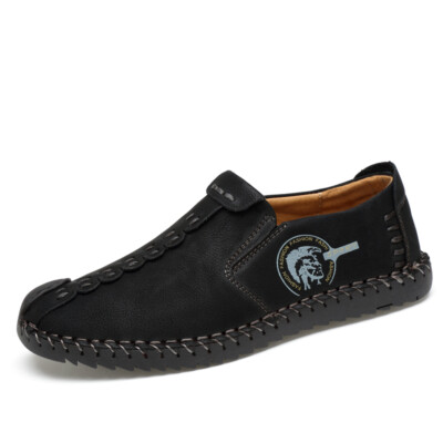Fashion Leather Men Shoes Casual Slip On Loafers Motorycycle Driving Footwear