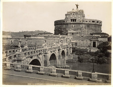 Italy, Rome, Roma, Ponte Elio, e mausoleo di Adriano, ora castel San Angelo Vi