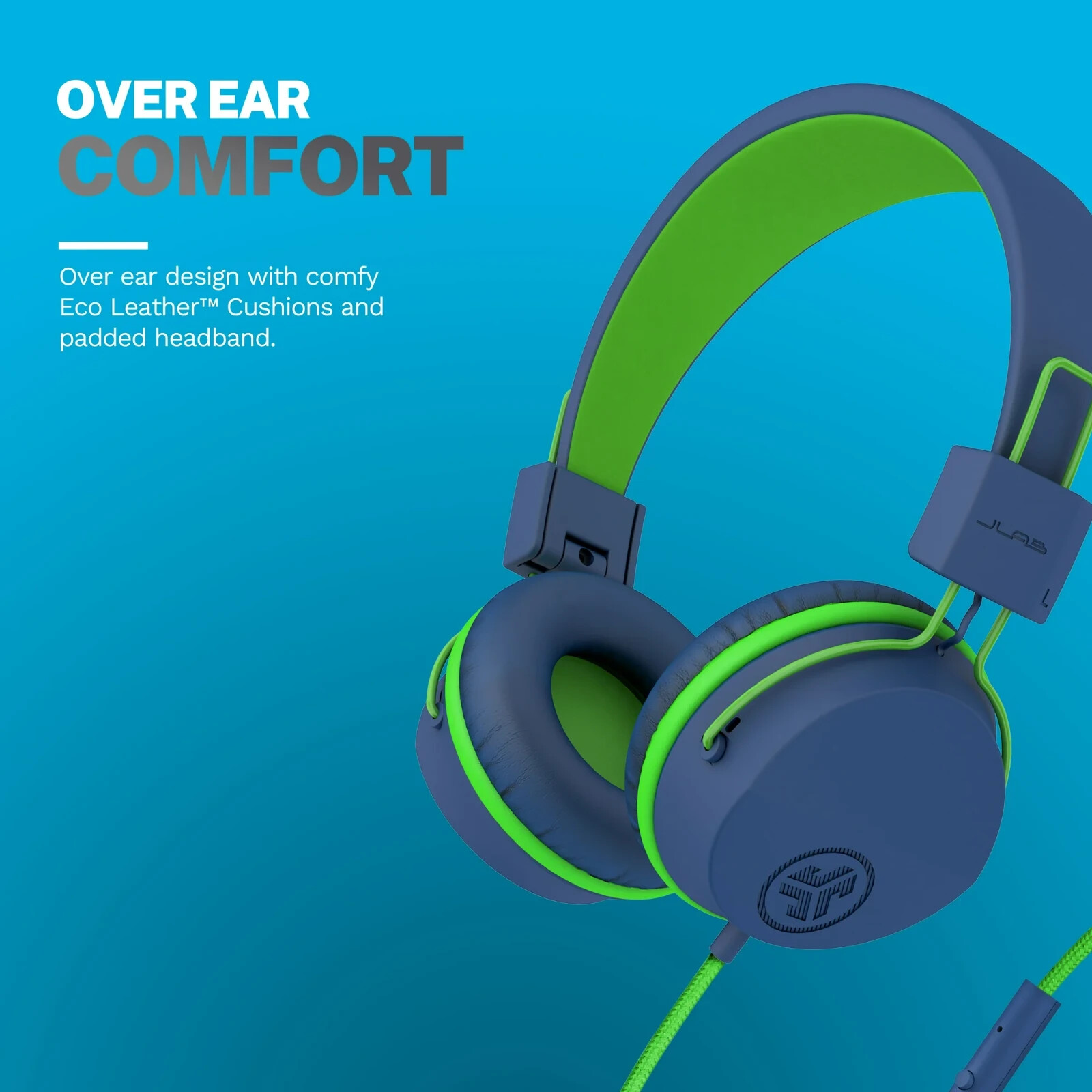 JLab JBuddies Kids Wired Headphones, Volume Limited, with Mic