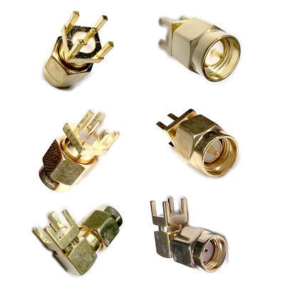 HF-Adapter SMA RP-SMA Stecker Jack PCB Clip Edge Mount Connector Converter DE