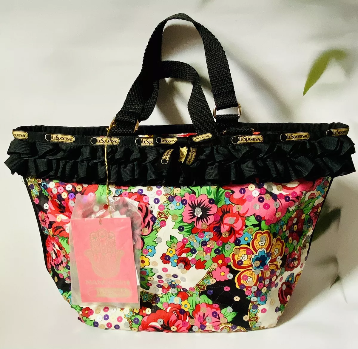 LeSportsac x Manoush Floral Paisley Sequin Ruffle Handbag Free Ship | eBay