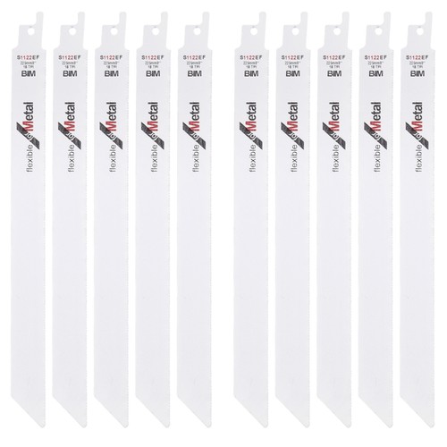 10Pcs S1122EF 225mm Reciprocating Sabre Saw Blades Metal Cutting For