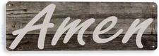 Amen Metal Sign Religion Spiritual Prayers Rustic Sign Tin Sign B473