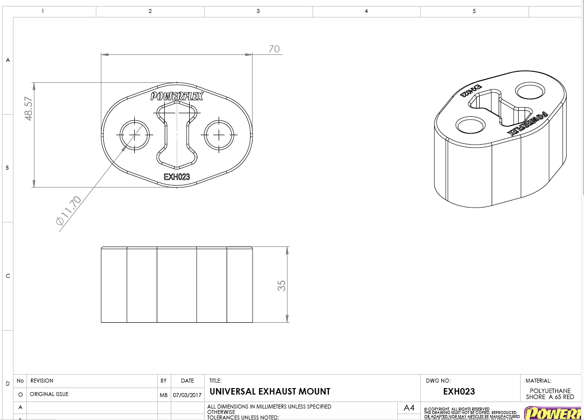 Powerflex Poly Exhaust Mount Hanger EXH023 eBay