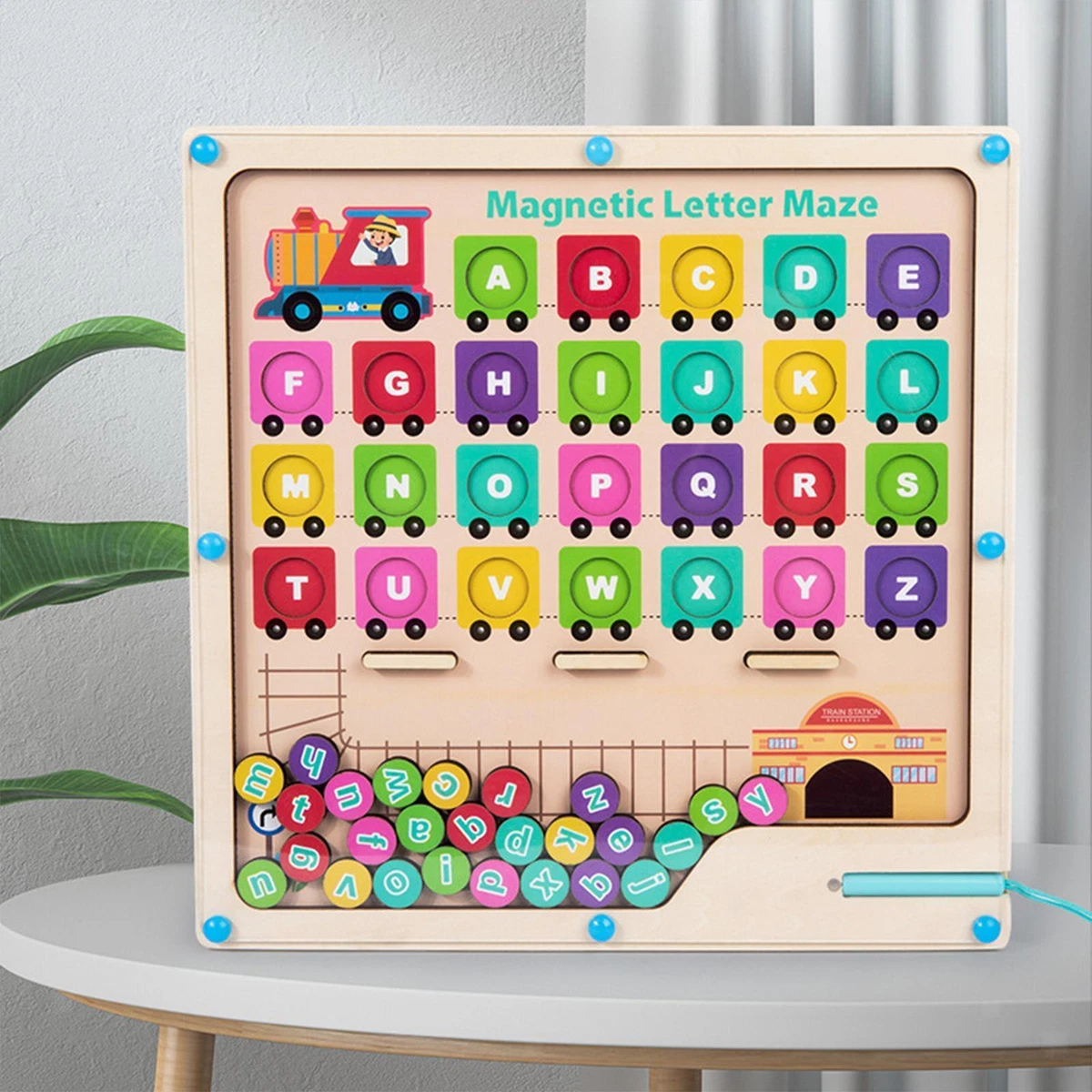 Magnetic Alphabet Maze Board Abc Letter Words Matching Puzzle for Game Kids