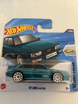 Hot Wheels '87 Audi Quattro 1:64 Mattel Diecast Turquoise UK