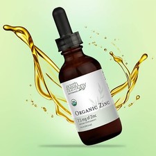 Organic Zinc Sulfate Liquid Supplement 7.5 mg - 2 Fl Oz