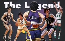   Lithograph print of  Pete Maravich 17 x 11