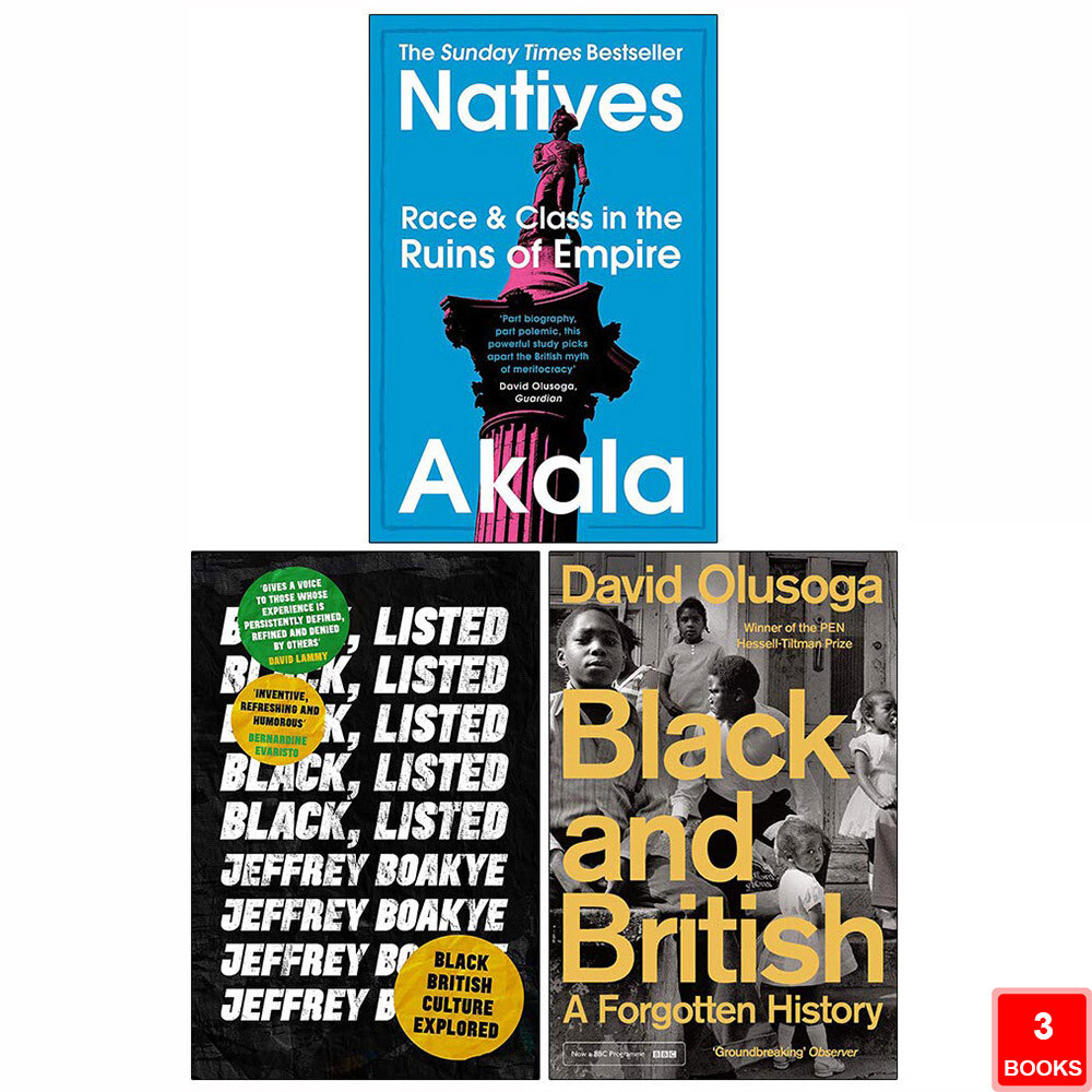 Natives Race, Black Listed & Black and British 3 Books Set Paperback New