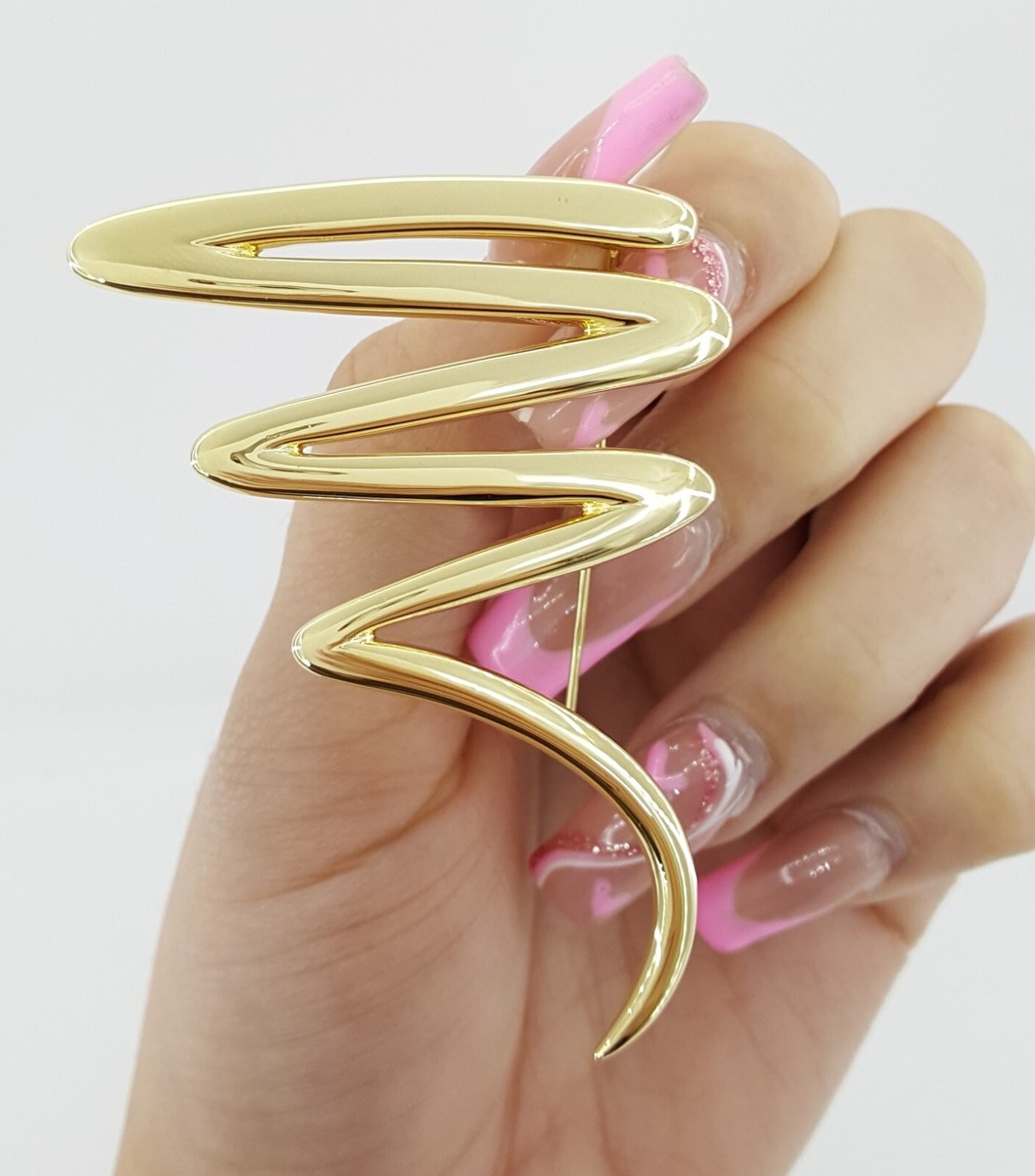 Tiffany & Co Paloma Picasso 18K Zig-Zag Squiggle Pin Brooch