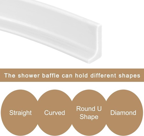 Collapsible Shower Water Barrier, 39 Inch Shower Corner Water Guard - Picture 5 of 6