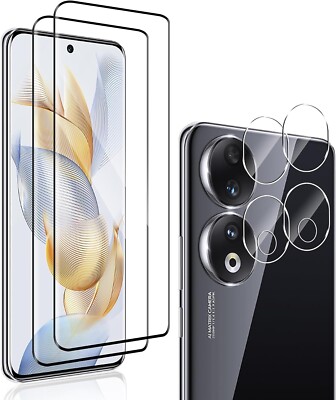 2X 3D Schutzglas ( Display + Kamera ) für Honor 90 Display Full Hartglas 9H