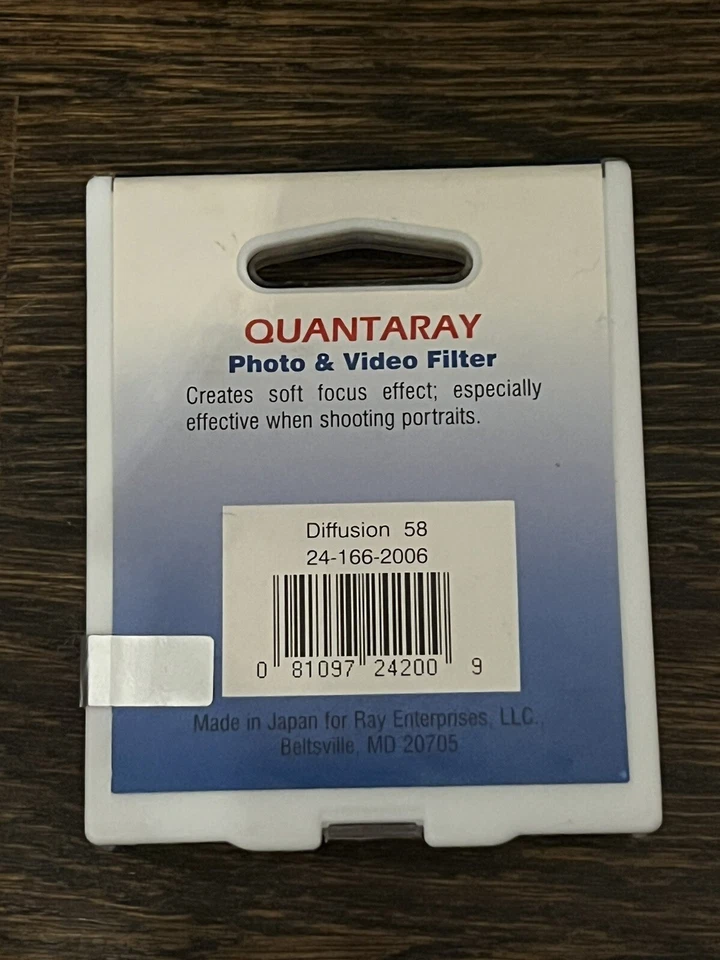 NEW Quantaray Photo & Video Diffusion Filter 58mm - Image 2 of 2