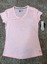 RBX Performance Orange White Stripe Shirt Short Sleeve Women’s SM Activewear NWT